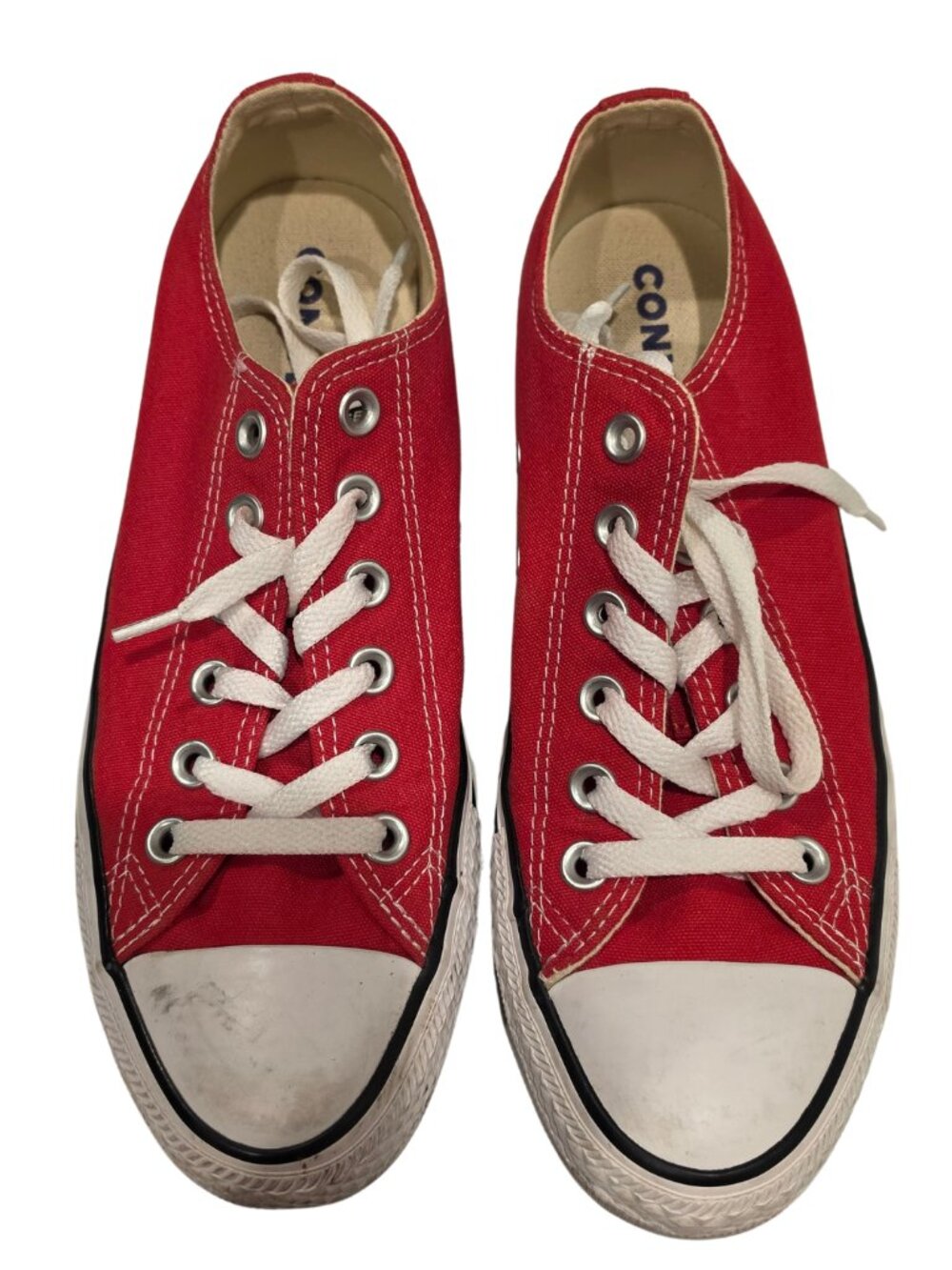 Converse Chuck Taylor All Star Low Top Red Sneakers Womens 8 Mens 6